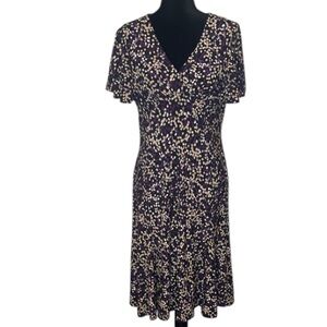 Chaps Purple Floral Midi Dress